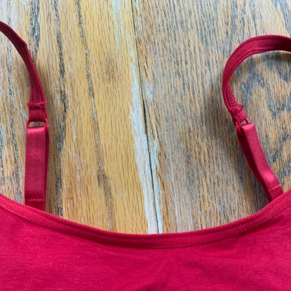 ANYFIT WEAR dk red molded bra top cami/NEW - Picture 2 of 5